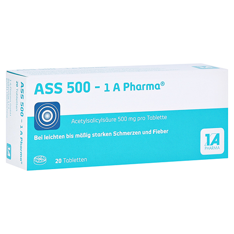 ASS 500-1A Pharma Tabletten 20 Stck