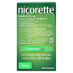 Nicorette 4mg freshmint 105 Stück - Vorderseite