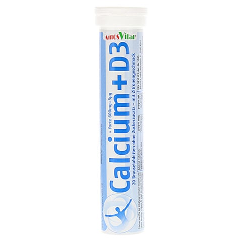 CALCIUM 600 mg+Vitamin D3 5 µg AmosVital Br.-Tabl. 20 Stück