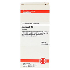 AGARICUS D 12 Tabletten 200 Stck N2 - Vorderseite