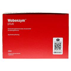 WOBENZYM Plus magensaftresistente Tabletten 360 Stck - Unterseite