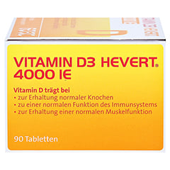 Vitamin D3 Hevert 4.000 I.E. Tabletten 90 Stück - Linke Seite