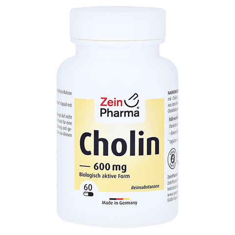 Cholin 600 mg rein aus Bitartrat vegetarische Kapseln 60 Stck