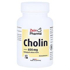 Cholin 600 mg rein aus Bitartrat vegetarische Kapseln