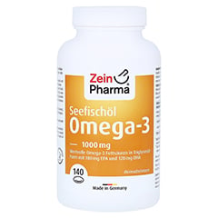 Omega-3 1000 mg Seefischl Softgelkapsel hochdosiert 140 Stck