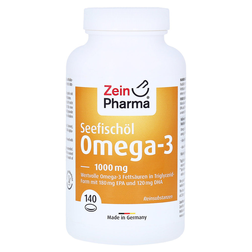 Omega-3 1000 mg Seefischöl Softgelkapsel hochdosiert 140 Stück
