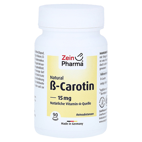 BETA CAROTIN NATURAL 15 mg ZeinPharma Weichkapseln 90 Stck