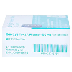 Ibu-Lysin 1A Pharma 400mg 20 Stück - Linke Seite