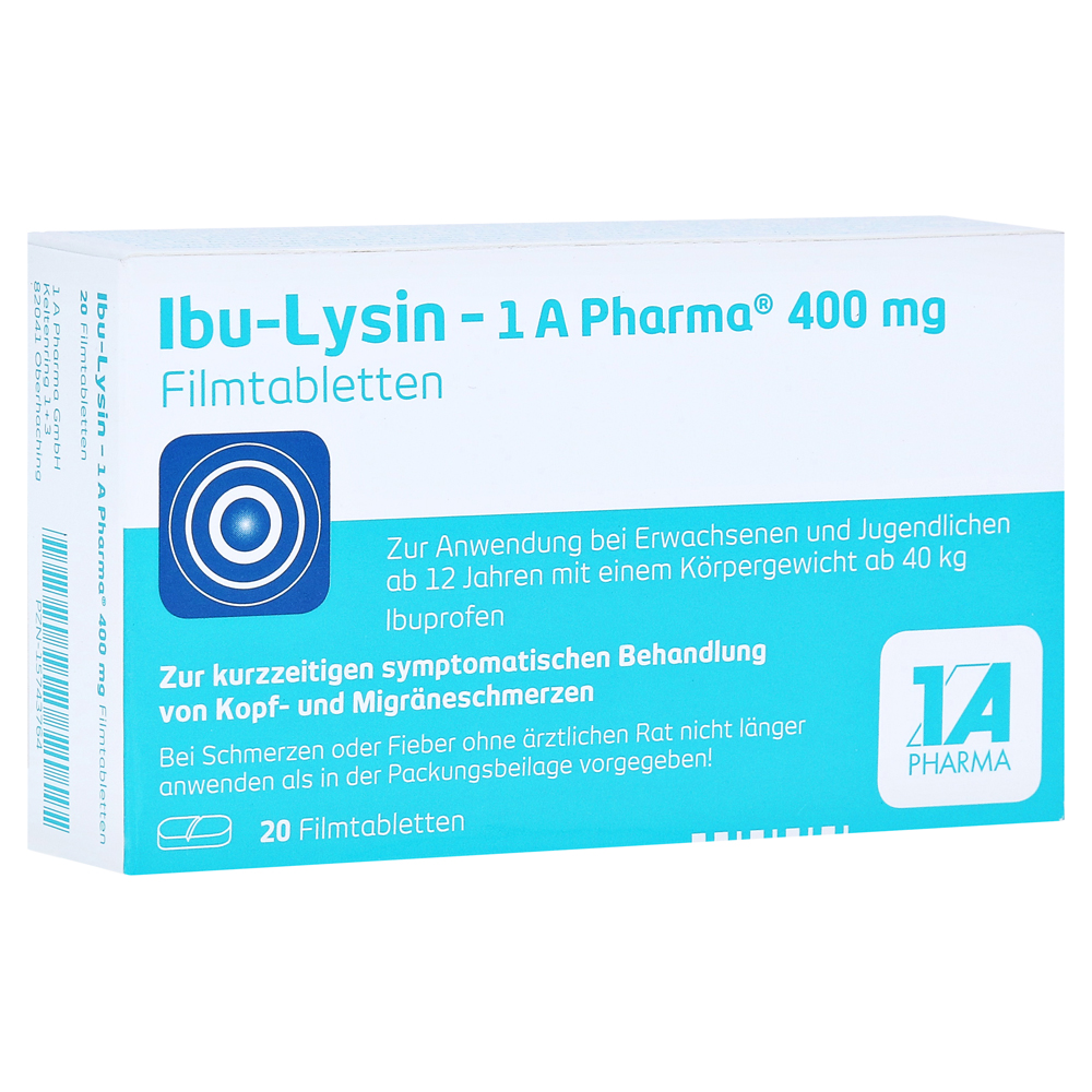 Ibu-Lysin 1A Pharma 400mg Filmtabletten 20 Stück
