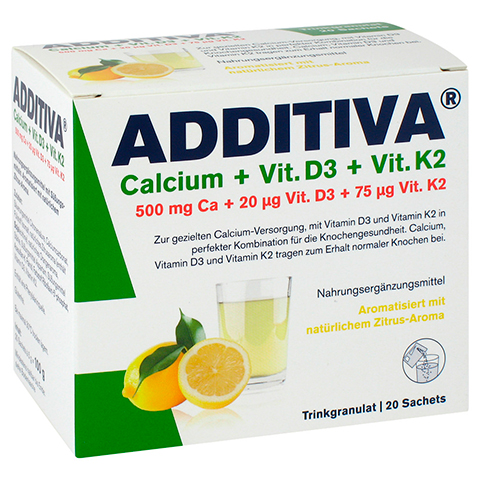 ADDITIVA Calcium+D3+K2 Granulat 20 Stück