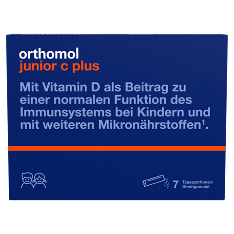 Orthomol Junior C Plus Direktgranulat Himbeer/Limette 7 Stück