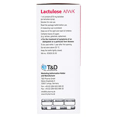 Lactulose AIWA 670mg/ml Lsung zum Einnehmen 1000 Milliliter N3 - Linke Seite