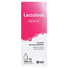 Lactulose AIWA 670mg/ml Lsung zum Einnehmen 1000 Milliliter N3 - Vorderseite