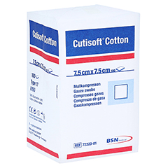 CUTISOFT Cotton Kompr.7,5x7,5 cm unsteril 100 Stck