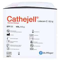 CATHEJELL Lidocain C steriles Gleitgel ZHS 8,5 g 25 Stück - Linke Seite