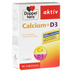 DOPPELHERZ Calcium+D3 Tabletten 30 Stck