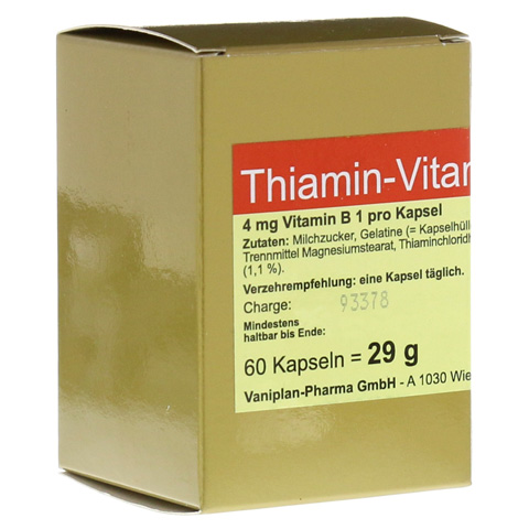 THIAMIN Kapseln Vitamin B1 60 Stück