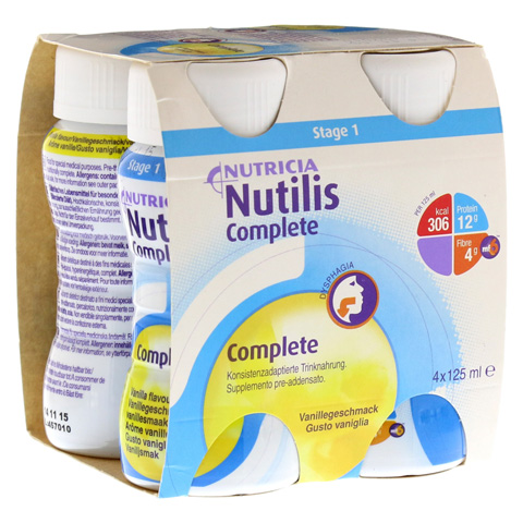 NUTILIS Complete Vanille Geschmack flssig 4x125 Milliliter