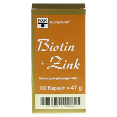 BIOTIN+ZINK Kapseln 100 Stck - Vorderseite
