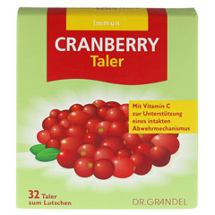 Cranberry Cerola Taler Grandel 32 Stück - Vorderseite
