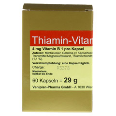 THIAMIN Kapseln Vitamin B1 60 Stück - Vorderseite