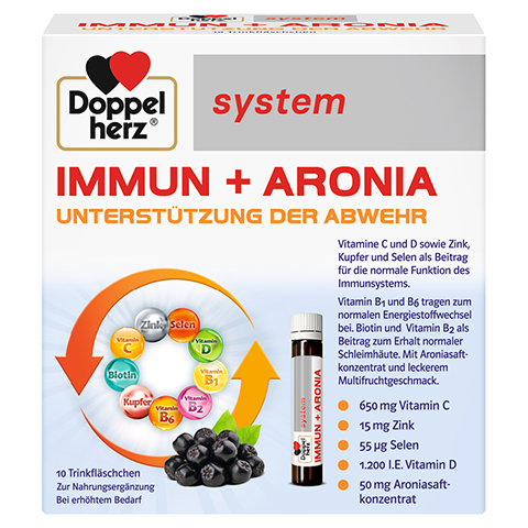 DOPPELHERZ Immun+Aronia system Ampullen 10 Stück