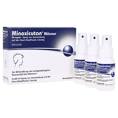 MINOXICUTAN Männer 50 mg/ml Spray 3x60 Milliliter