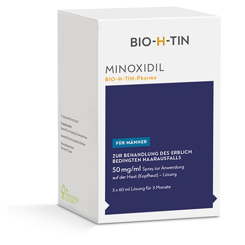 Minoxidil BIO-H-TIN Pharma 50 mg-ml - 3 x 60 ml 3x60 Milliliter
