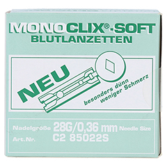 MONOCLIX Soft Blutlanzetten m.Schutzkappe 200 Stck - Vorderseite