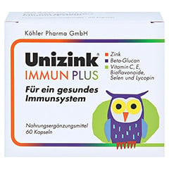 UNIZINK Immun Plus Kapseln 1x60 Stück - Vorderseite