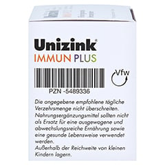 UNIZINK Immun Plus Kapseln 1x60 Stück - Linke Seite