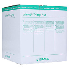 URIMED Tribag Plus Urin Beinbtl.500ml 20cm ster. 10 Stück - Linke Seite
