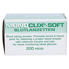 MONOCLIX Soft Blutlanzetten m.Schutzkappe 200 Stck - Unterseite