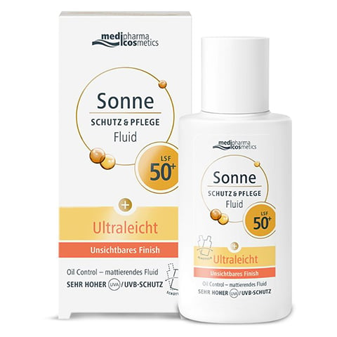 SONNE SCHUTZ & Pflege Fluid ultraleicht LSF 50+ 50 Milliliter