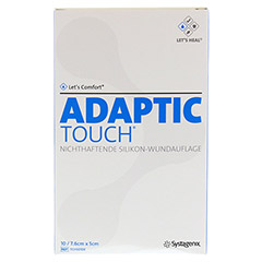 ADAPTIC Touch 5x7,6 cm nichthaft.Sil.Wundauflage 10 Stck - Vorderseite