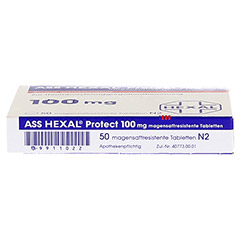ASS HEXAL Protect 100 mg magensaftres.Tabletten 50 Stck N2 - Unterseite
