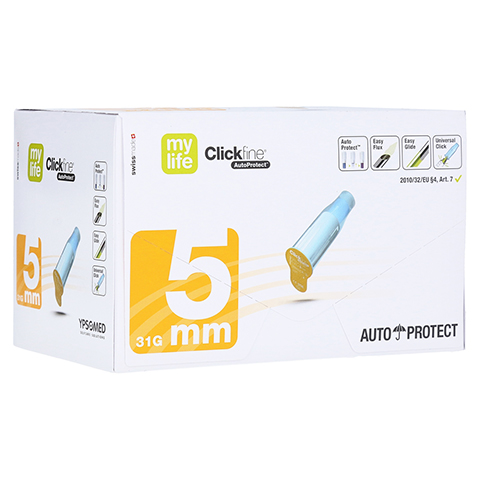 MYLIFE Clickfine AutoProtect Pen-Nadeln 5 mm 31 G 100 Stck