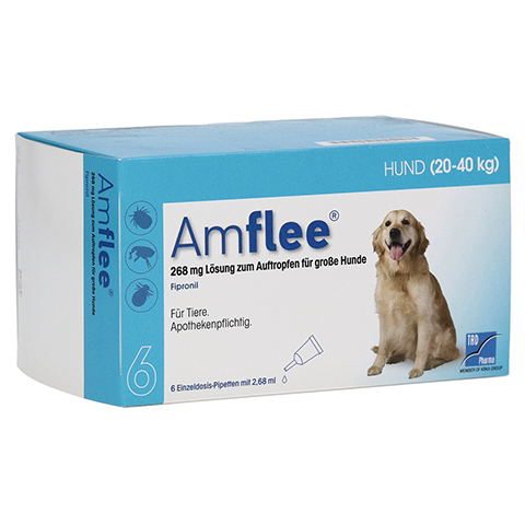 AMFLEE 268 mg Spot-on Lsg.f.groe Hunde 20-40kg 6 Stck