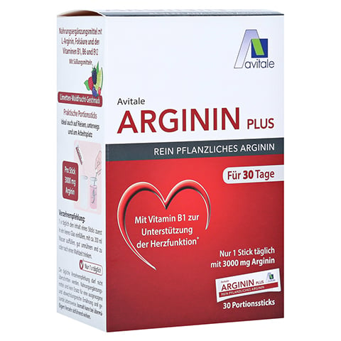 ARGININ PLUS Vitamin B1+B6+B12+Folsäure Sticks 30x5.9 Gramm