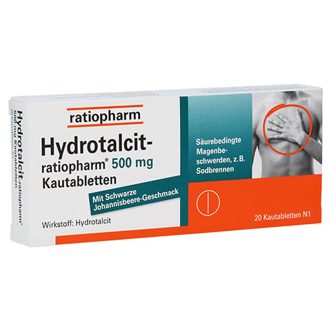 Hydrotalcit-ratiopharm 500mg 20 Stck N1