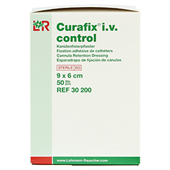 CURAFIX i.v. Control Kanlenfixierpfl.6x9 cm 50 Stck - Vorderseite