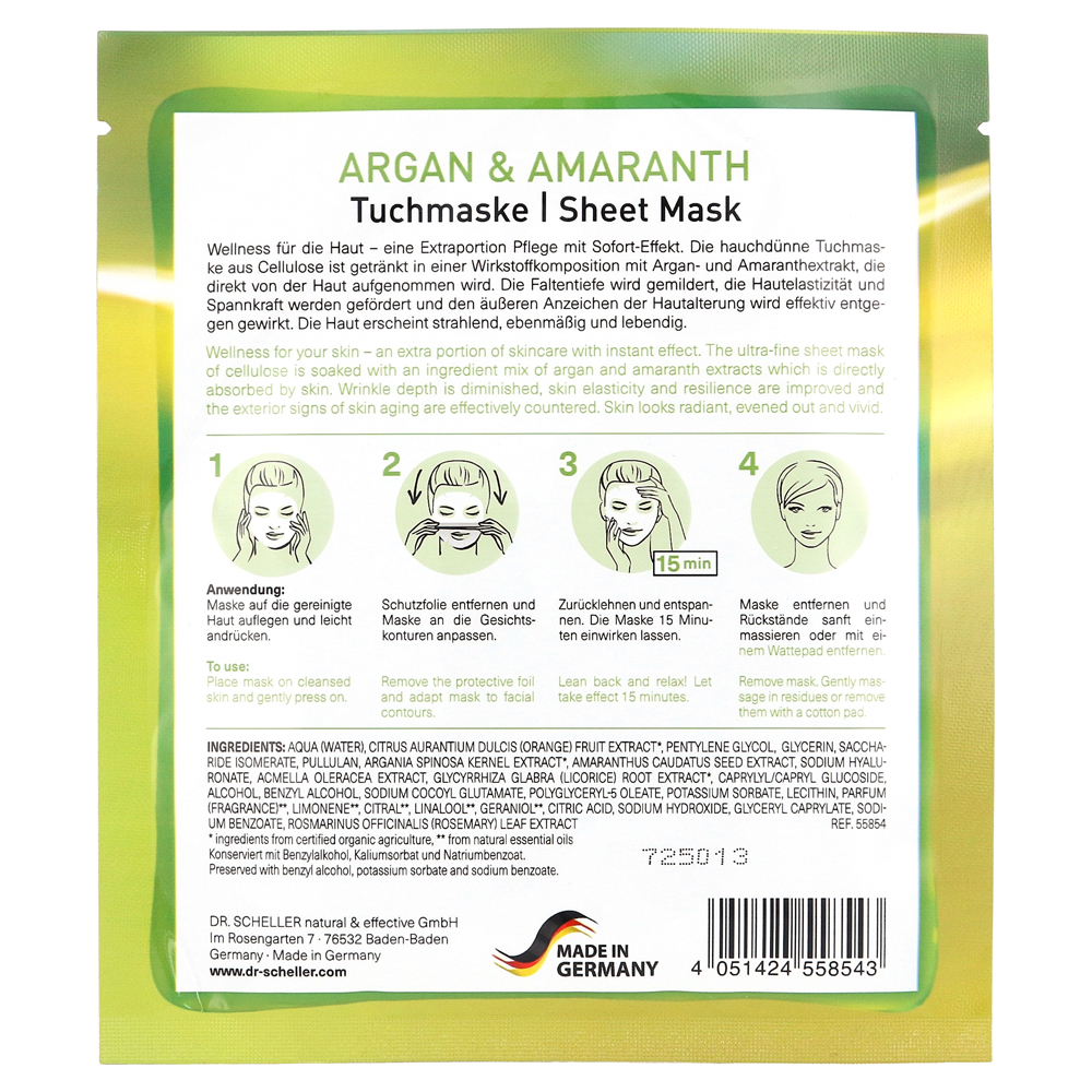 Dr. Scheller - Argan & Amaranth Sheet Mask