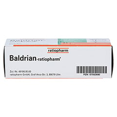 BALDRIAN-RATIOPHARM überzogene Tabletten 30 Stück - Unterseite