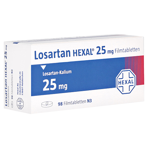 Losartan HEXAL 25mg 98 Stck N3