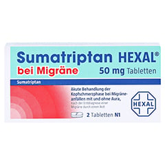 Sumatriptan HEXAL bei Migrne 50mg 2 Stck N1 - Vorderseite