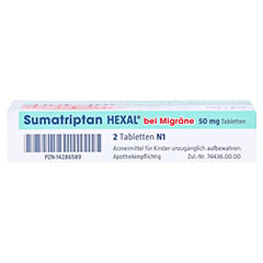Sumatriptan HEXAL bei Migrne 50mg 2 Stck N1 - Unterseite