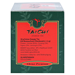 TAI CHI Energie Tee mit Ginseng Filterbeutel 20 Stück - Rechte Seite