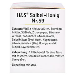 H&S Wohlfhltee Salbei Honig mit Zitrone Fbtl. 20x2.0 Gramm - Linke Seite
