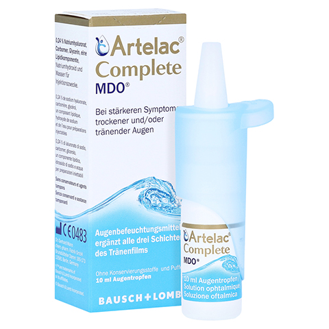 Artelac Complete MDO Augentropfen für trockene/ tränende Augen 10 Milliliter