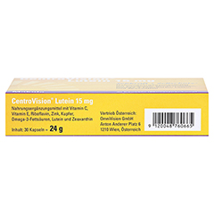 CENTROVISION Lutein 15 mg Kapseln 30 Stck - Oberseite